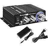 Kinter K2020A+ Limited Edition Original Tripath TA2020-020 Class-T Hi-Fi Audio Mini Amplifier with 12V 5A Power Supply Black