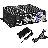 Kinter K2020A+ Limited Edition Original Tripath TA2020-020 Class-T Hi-Fi Audio Mini Amplifier with 12V 5A Power Supply Black
