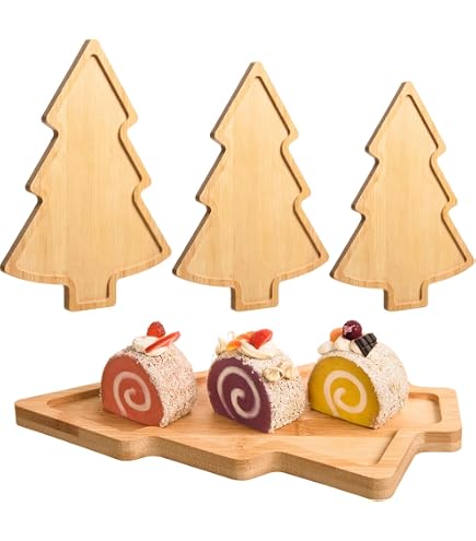 Plateau De Service En Bambou Sapin De Noël - Planche à Fromage Festive Et Décoration De Table Éco-Responsable