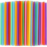10.3" Jumbo Smoothie &amp; Milkshake Disposable Straws, 120 Pack Colorful | 0.4" Wide Food-Grade BPA-Free Plastic Straws for Thick Smoothies, Milkshakes, Iced Coffee, Bubble Tea &amp; 16-32oz Tumblers