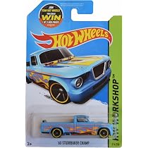 Hot Wheels 1:64 Scale Die-Cast '63 Studebaker Champ - White/Black Collectible Car