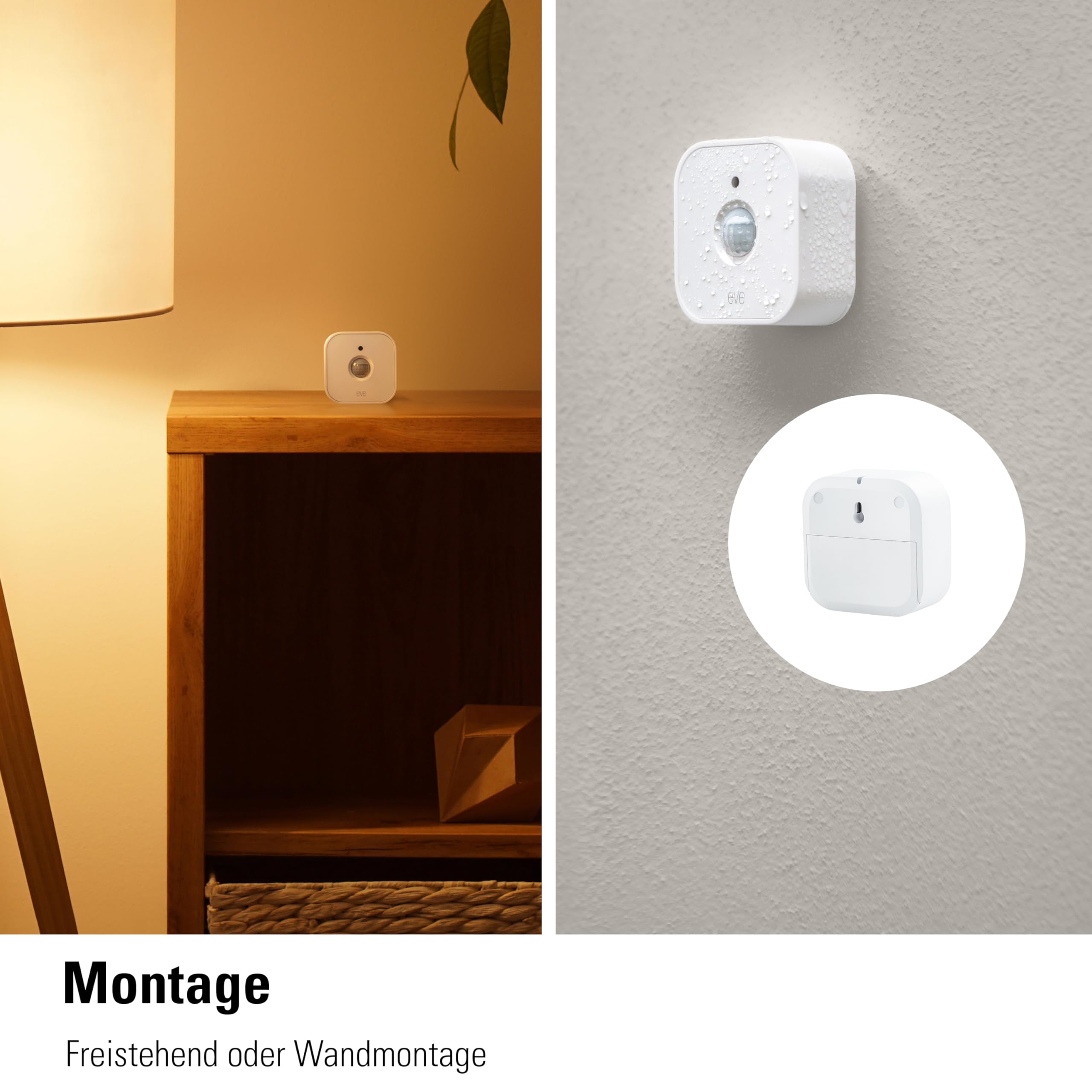 Eve Motion (Matter), Bewegungsmelder mit Lichtsensor (Innen-/Außenbereich), smarte Licht-/Geräte-Steuerung, kompatibel mit Alexa, Apple Home, Google Home, SmartThings, Thread Border Router erforderl 8