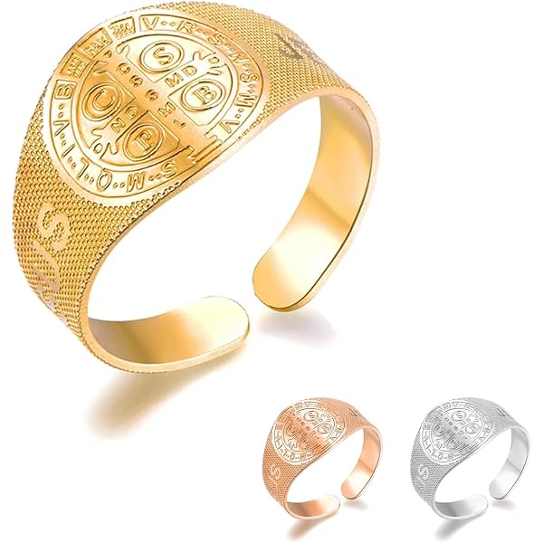 Solid 10k Yellow Gold Ankh Cross Knuckle Ring | Egyptian Key Of Life Nugget Band | Size 8