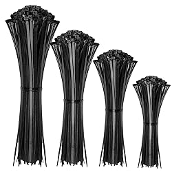 Cable Zip Ties,400 Pack Black Assorted Sizes