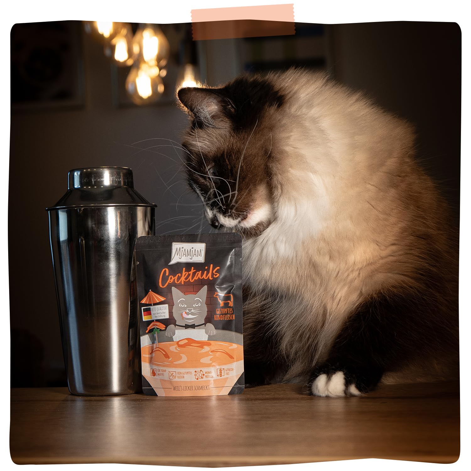 MjAMjAM - Leckerer Drink für Katzen - Cocktails - Gezupftes Rindfleisch, 20er Pack (20x40), getreidefrei 6
