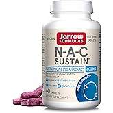 Jarrow Formulas N-A-C Sustain 600 mg, Dietary Supplement, NAC 600 mg, an Antioxidant Amino Acid Support for Liver Health, 60 Tablets, 60 Day Supply