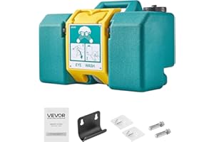 VEVOR Portable Eye Wash Station 8 Gal, OSHA-Approved Eyewash Station Wall-Mounted/On Flat Surface, Emergency Eye Wash Unit wi