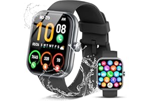 COUCUR 2025 Smart Watch for Men Women (Answer/Make Call), 1.96" HD Fitness Tracker Running Watch,IP68 Waterproof,Pedometer, Sleep/Step/Activity/Heart Rate Monitor,110+ Sport Mode Smartwatch for Android Phone