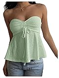 Milumia Women's Eyelet Embroidery Tie Front Ruched