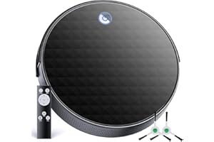 Ecodlet Robot Vacuum Cleaner, 2200Pa Strong Suction, Tangle-Free, 130 Mins Max, Super Slim, Quiet Robot Vacuum Cleaner with Self-Charging, Ideal for Pet Hair, Hard Floors and Low Pile Carpet