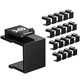 Cable Matters 20-Pack Blank Keystone Jack Inserts, Black | Blank Inserts, for Keystone Wall Plates and Patch Panels