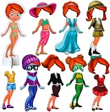 MAGDUM Magnetic Dress Up Doll 23pc Set 56 Outfits Girls Creative Fashion Toy view 2
