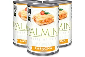 Palmini Lasagna Sheets | Low-Carb, Low-Calorie Hearts of Palm Lasagna Sheet | Keto, Gluten Free, Vegan, Non-GMO | As seen on Shark Tank | (14 Ounce - Pack of 3)