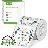 Thermal Labels for Nelko PM220 Label Maker, 2 inch (50mm) Round Thermal Label, Waterproof, Multi-Purpose Tab Tape, 1 Roll of 150 Self-Adhesive Thermal Paper (Christmas 1)
