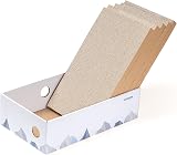 Conlun 5-Pack Cat Scratching Boards with Box Large Reversible Cardboard Scratch