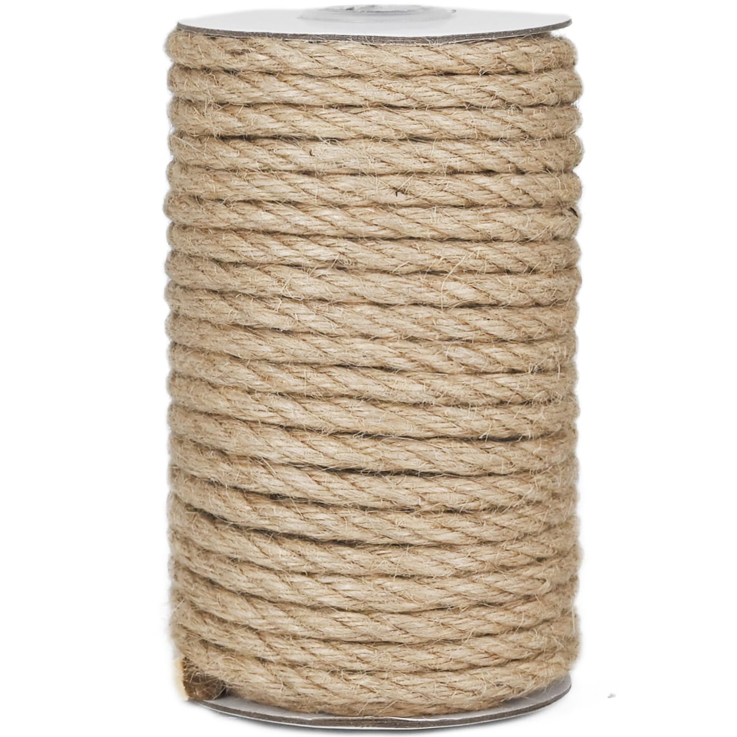 Photo 1 of Leecogo Jute Rope, 8mm Thick, 50 Feet, Natural Color for Crafts Gardening Cat Scratching Post Repair