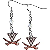 NCAA Siskiyou Sports Womens Virginia Cavaliers Crystal Dangle Earrings One Size Team Color