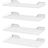 Ultrawall Wall Mounted Storage Shelf for Garage, 4 Pack Metal Shelf Rack, Heavy-Duty Wall Organizer Shelves Suitable for Shop, Shed, Garage 23.5inch x 12inch(White)