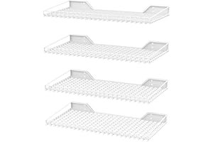 Ultrawall Wall Mounted Storage Shelf for Garage, 4 Pack Metal Shelf Rack, Heavy-Duty Wall Organizer Shelves Suitable for Shop, Shed, Garage 23.5inch x 12inch(White)