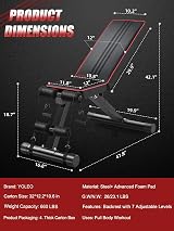 YOLEO Adjustable Weight Bench Foldable Incline Decline Home Gym view 8