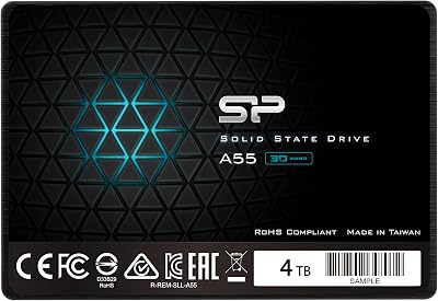 Silicon Power 4TB SSD A55 2.5 Inch 7mm SATA III 3D NAND SLC Cache