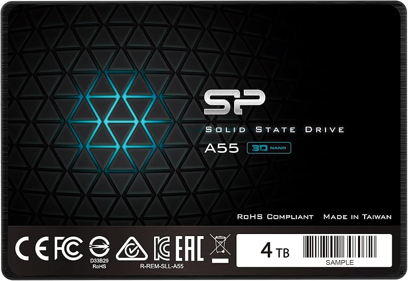 Silicon Power 4TB SSD A55 2.5 Inch 7mm SATA III 3D NAND SLC Cache