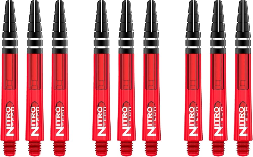 RED DRAGON Nitrotech Medium Stems Red 3 Sets Pack 9 Stems 48mm