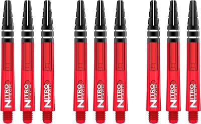 RED DRAGON Nitrotech Medium Stems Red 3 Sets Pack 9 Stems 48mm