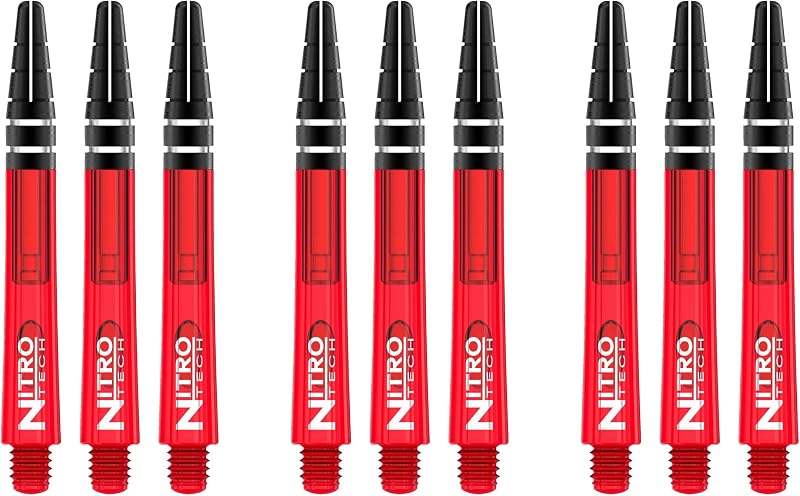 RED DRAGON Nitrotech Medium Stems Red 3 Sets Pack 9 Stems 48mm