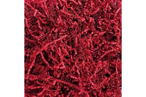 GoooodGift - 3 oz - Red - Crinkle Cut Paper Shred Filler for Gift Wrapping, Gift Box Stuffing Birthdays, Basket Filling Mother's Day Christmas