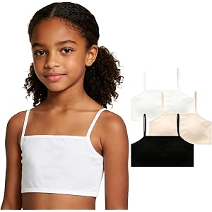 Training Bras for Girls 8-10 Cotton,Teen Sports Bras for Girls Ages 12-14,Undershirts Size 10-12 Cami Crop Tops Pack