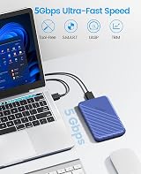 ORICO 2.5 inch USB 3.0 SATA Enclosure UASP 7mm 9.5mm HDD/SSD Blue 25PW1-U3 view 2