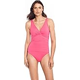 Lauren Ralph Lauren Beach Club Solids Twist Over-The-Shoulder Underwire One-Piece