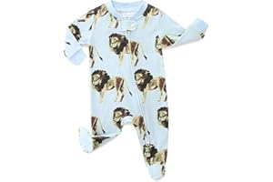 BIBIMOM Neutral Baby Clothes Boy Girl Footed Cotton Long Sleeve Double Zipper Onesie