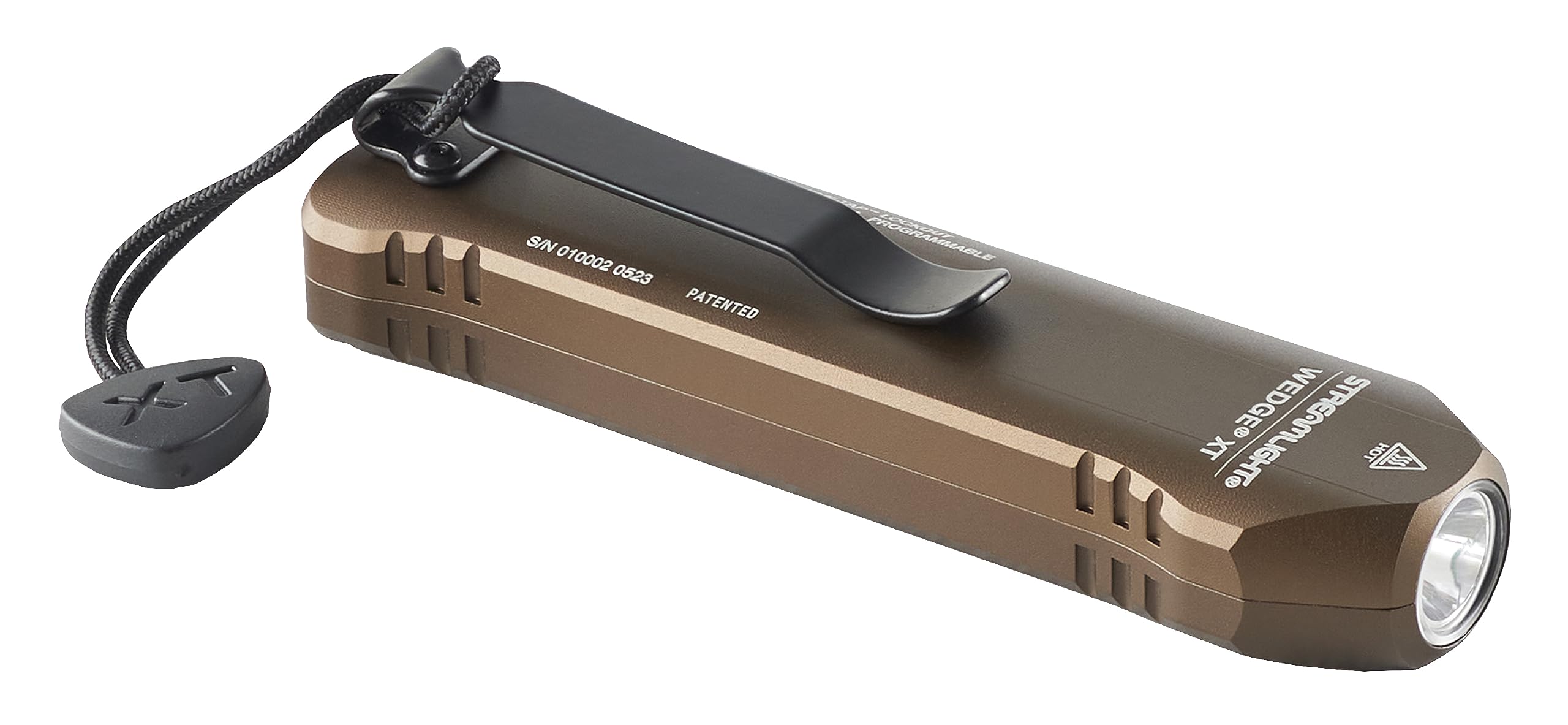 Streamlight 88813 Wedge XT 500-Lumen 1900-Candela Flat Everyday Carry Flashlight, Includes USB-Cable and Pocket Lanyard, Coyote