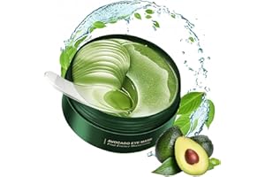 firstfly 60 Pcs Avocado Eye Mask, Under Eye Patches for Dark Circles and Puffiness, Moisturizing Nourishing Eye Treatment Mask, Improving Eye Skin Dryness, Fine Lines and Wrinkles