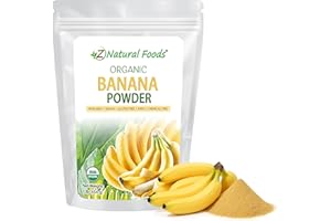 Z Natural Foods Organic Banana Powder, Fiber Supplement for Glowing Skin and Enhanced Immunity, Great in Juice, Smoothies, and Recipes, Non-GMO, Vegan, Gluten-Free, Kosher, 1 lb.