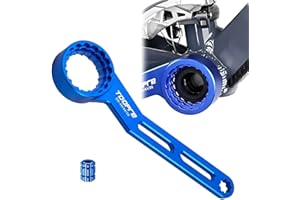 Slynxr 6-in-1 Bike Crank Removal Tool Bottom Bracket Removal Tool for 12/16-Notch 39/41/44/46/49mm Bottom Bracket Wrench Compatible with Shimano, SRAM DUB, FSA, Rotor, Truvativ GXP, Chris King