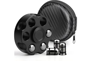 DILABNBA Fidget Spinner Toy for Adults Kids, Cool Black Alloy Hand Finger Spinner, Stress Relief Anti Anxiety Fidget Cube Fidget Toy, Sensory Spinning Desk Toys Gifts Party Favors