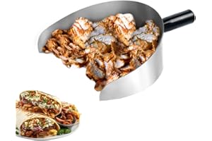 XXUNYNUIN Handheld Rotisserie Catcher Pan Stainless Steel Shawarma Pan Meat Shovel for Shawarma Machine Doner Kebab Grill