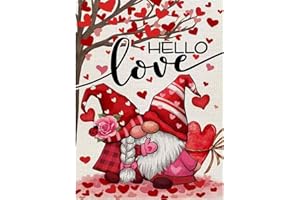 ZHUDENGXJL Valentine's Day Diamond Painting Kits for Adults. Love Gnome Diamond Art kit for Adults 5D Full Drill Round Gem Art Dimond Picture Home Wall Decor Gift 12x16inch