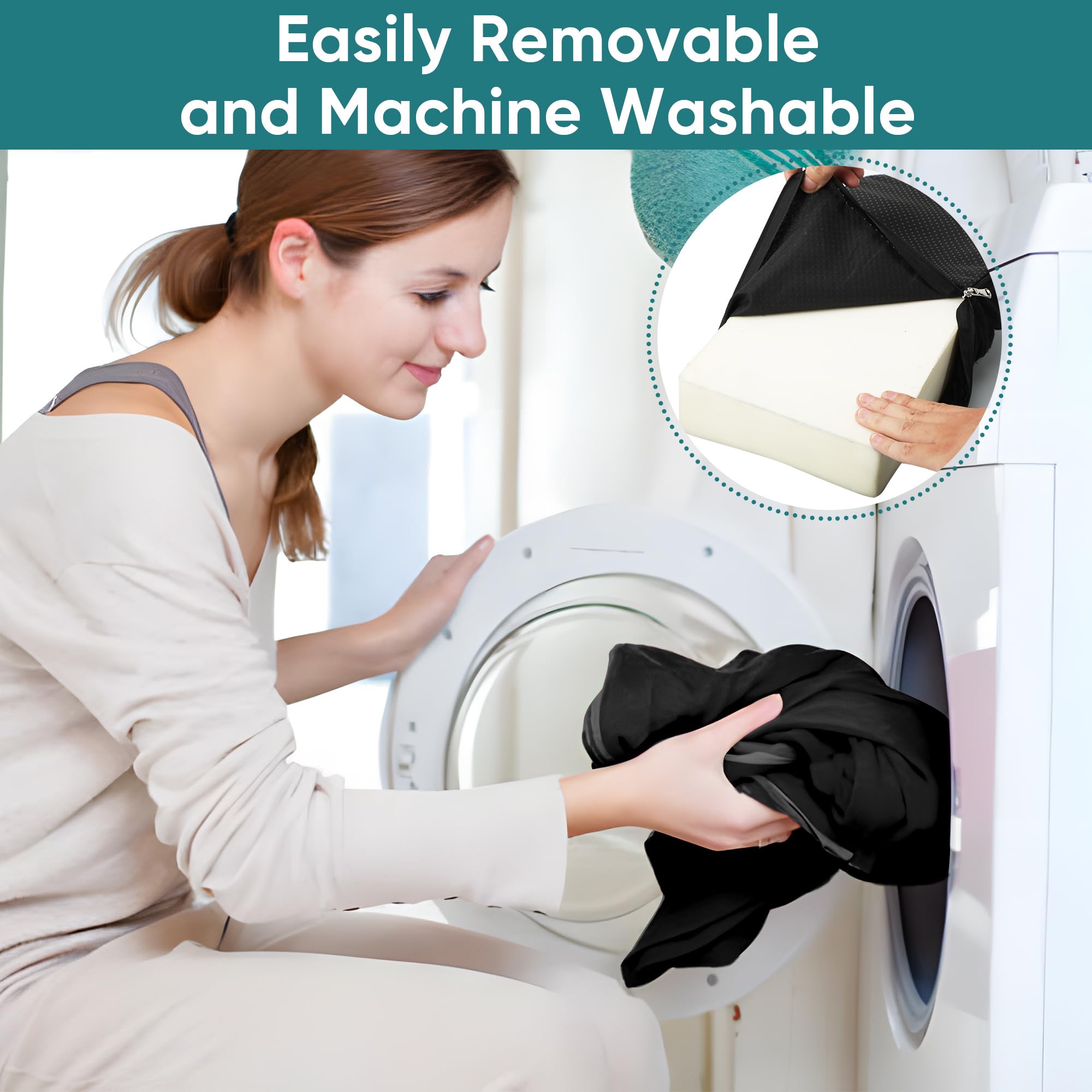 Knee Scooter Pad Cover with Removable Soft Velvet and 2inch Highly Elastic Comfort Memory Foam, Knee Walker Cushion for Foot Surgery and Walker Accessory for Knee Roller - Universal Fit