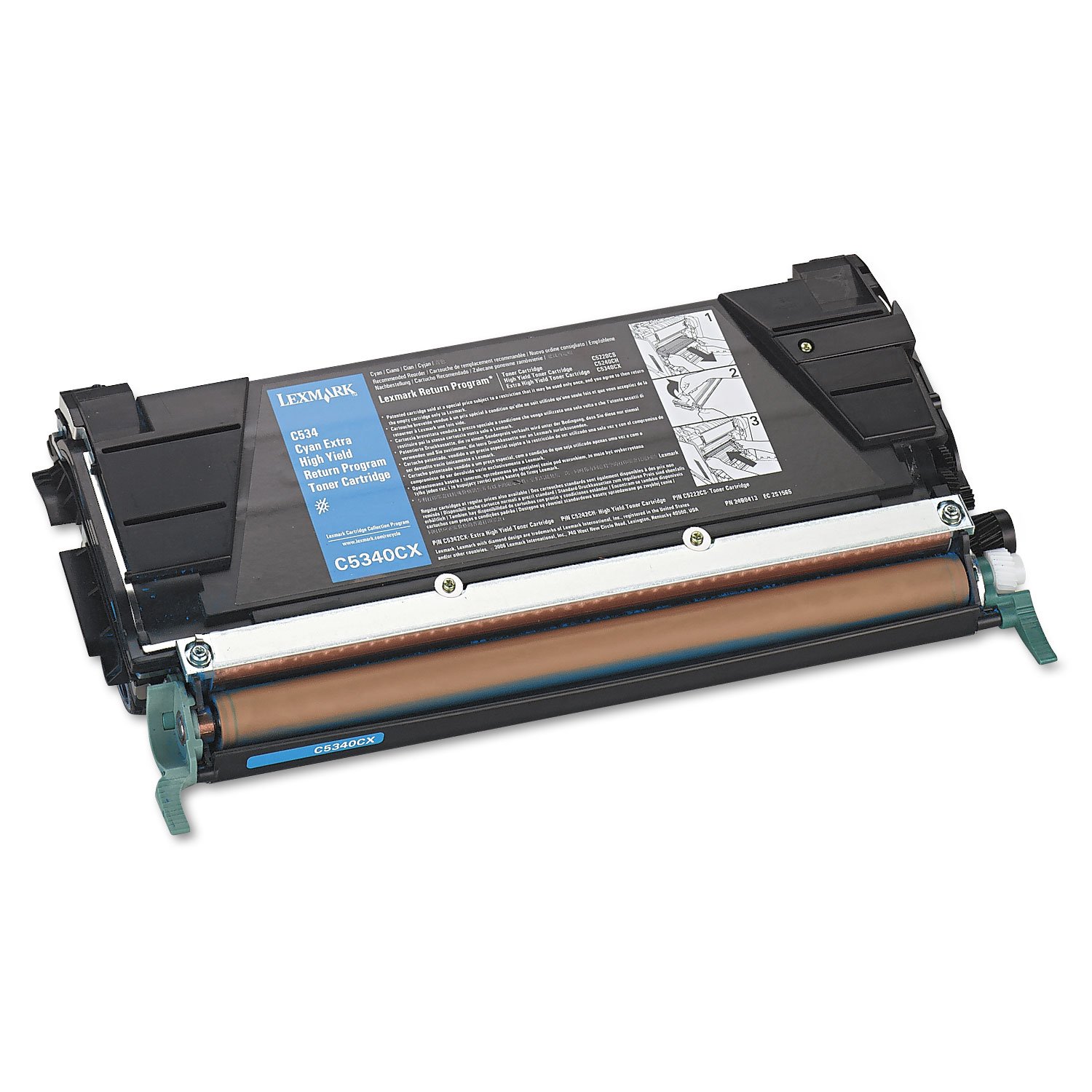 Original Lexmark laser toner cartridge for C534 series 7000 Sheets - cyan C5340CX