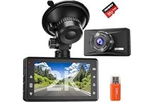 POYBPCY Dash Cam Front 2K with Free 64 GB SD Card 1440P Quad HD Dash Camera for Cars 3'' IPS Screen Dashboard Driving Recorder with Superb Night Vision,170° Wide Angle,G-Sensor,WDR,Loop Record,Park Mode,USB C