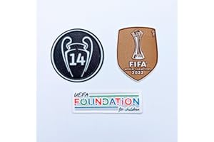 RON PATCH DLCUEL 2018 UEFA Champions League Real Madrid Set Soccer Patch 13 Trophy Respect Bale Benzema Hazard