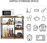 Yaheetech Industrial Baker's Rack Kitchen Island with Mesh Basket Shelves view 6