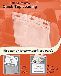 Clear Plastic ID Holder for Lanyard - Top Load to