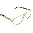 MyUV Clear Lenses Art Nouveau Vintage Style Oval Metal Frame Eye Glasses