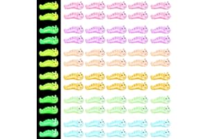GPWXUPDATE Luminous Mini Resin Caterpillar Miniature Figurines Glow in The Dark Resin Charms Miniature Garden Accessories Micro Landscape Ornaments