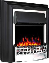 Dimplex Cheriton Deluxe Freestanding Optiflame Electric Fire Chrome Black 2kW view 8
